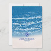 Ocean Blue Tropical Honeymoon Couples Douche Kaart (Achterkant)