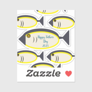 Ocean Blue Tuna Fish Marine Animal Vaderdag Sticker