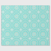 Ocean Blue Turquoise Medallion Cadeaupapier (Vlak)