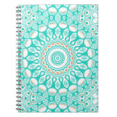 Ocean Blue Turquoise Medallion Notitieboek (Voorkant)