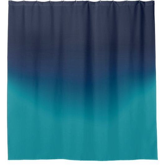 Ocean Blue Turquoise Ombre Elegant Gradient Douchegordijn (Voorkant)