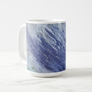Ocean Blue Water Abstracte Kunst Mok Cup