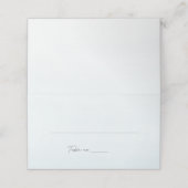 Ocean blue waterverf bestemming bruiloft plaatskaartje (Buitenkant ongevouwen)