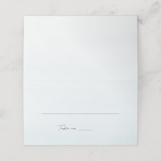 Ocean blue waterverf bestemming bruiloft plaatskaartje (Buitenkant ongevouwen)