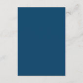 Ocean Blue Waterverf golven met monogram bruiloft Informatiekaartje (Achterkant)