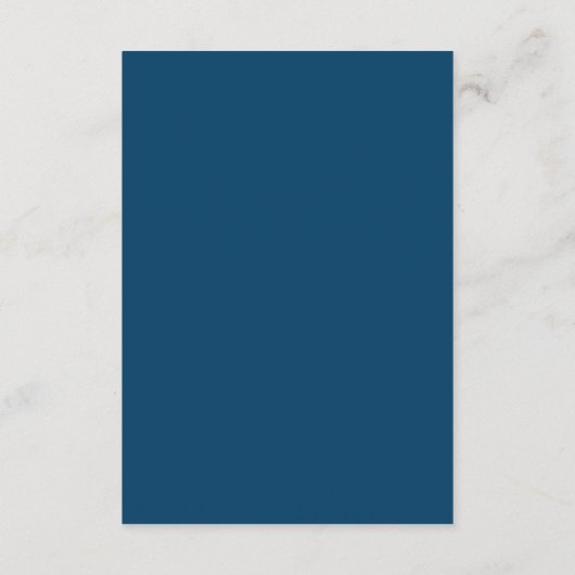 Ocean Blue Waterverf golven met monogram bruiloft Informatiekaartje (Achterkant)