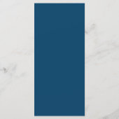 Ocean Blue Waterverf golven met monogram bruiloft Menu (Achterkant)
