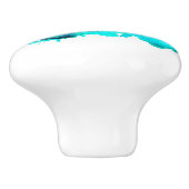 Ocean Blue waterverf kunst strand vibe Keramische Knop (Zijkant)