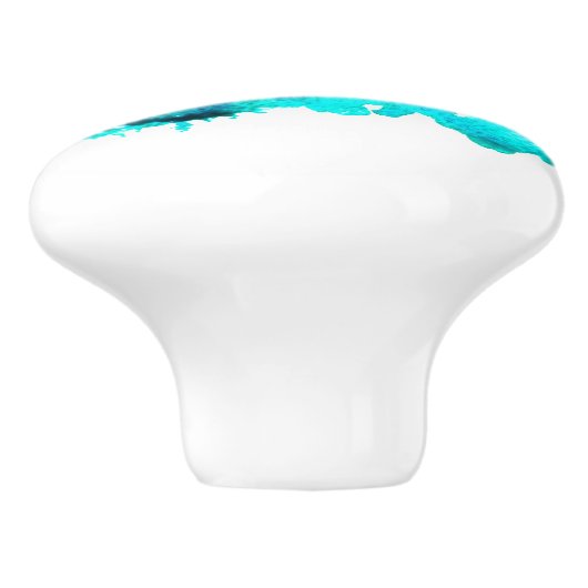 Ocean Blue waterverf kunst strand vibe Keramische Knop (Zijkant)