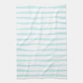 Ocean blue waterverf stripe Kitchen Towelen Theedoek