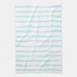 Ocean blue waterverf stripe Kitchen Towelen Theedoek