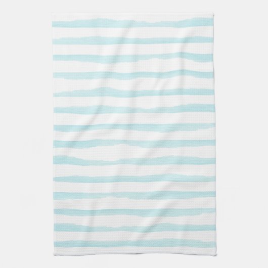 Ocean blue waterverf stripe Kitchen Towelen Theedoek (Verticaal)