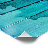 Ocean Blue Waterverf Wood en Anchor Quote Perfect Poster (Hoek)