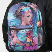 Ocean Blue Waterverf Zeemeermin rugzak