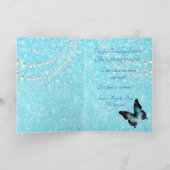 Ocean Blue Waterverf Zeemeermin Wenskaart Kaart (Binnen)