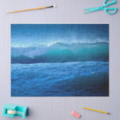Ocean Blue Wave 4 20x30 deduplicatiedocument Tissuepapier (Craft)