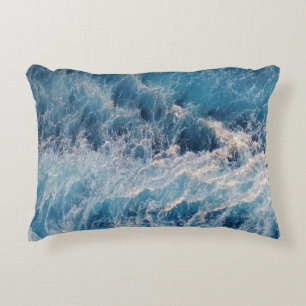 Ocean Blue Waves Accent Kussen