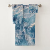 Ocean Blue Waves Bad Handdoek (Insitu)