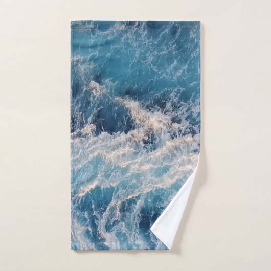 Ocean Blue Waves Bad Handdoek (Handdoek)