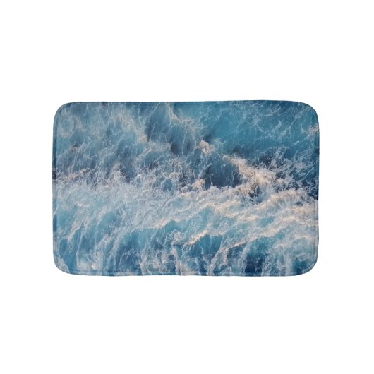 Ocean Blue Waves Badmat (Voorkant)