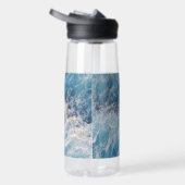 Ocean Blue Waves Bath Custom Name Waterfles (Rechts)