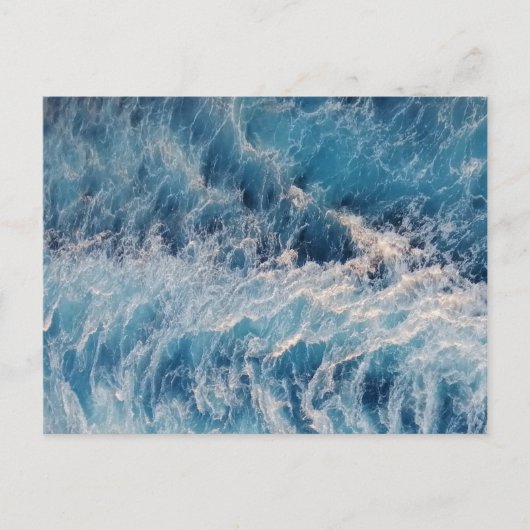Ocean Blue Waves Briefkaart (Voorkant)