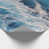 Ocean Blue Waves Cadeaupapier (Hoek)
