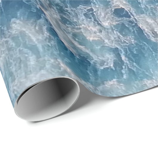 Ocean Blue Waves Cadeaupapier (Rol Hoek)