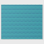 Ocean Blue Waves Cadeaupapier (Vlak)