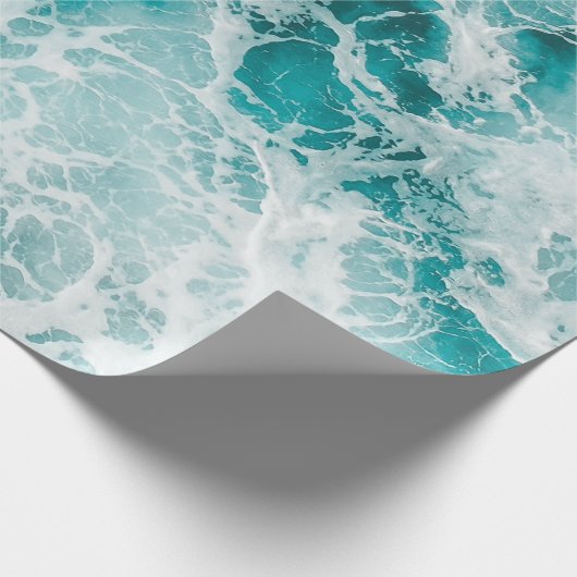 Ocean Blue Waves Cadeaupapier (Hoek)