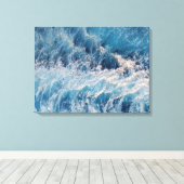 Ocean Blue Waves Canvas Afdruk (Insitu (Houten vloer))