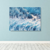Ocean Blue Waves Canvas Afdruk (Insitu (Houten vloer))