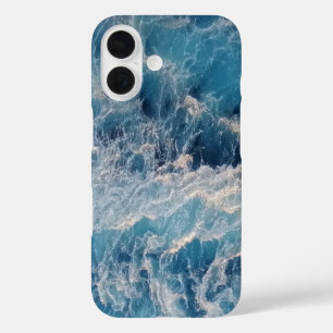 Ocean Blue Waves iPhone 16 Hoesje