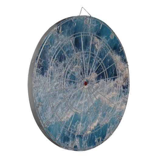 Ocean Blue Waves Dartbord (Voorkant Links)