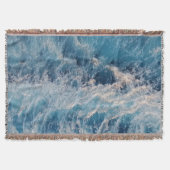 Ocean Blue Waves Deken (Voorkant)