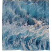 Ocean Blue Waves Douchegordijn (Voorkant)