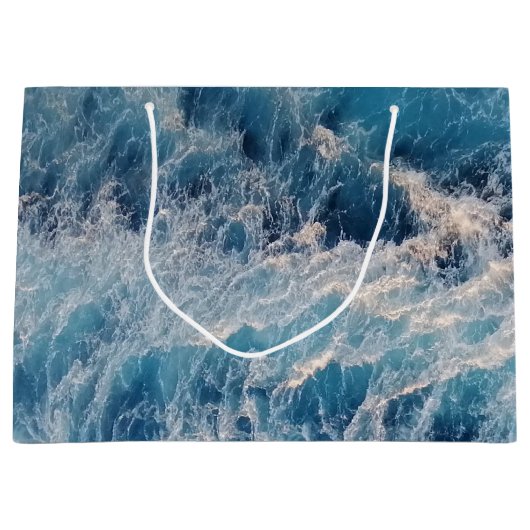Ocean Blue Waves Groot Cadeauzakje (Voorkant)