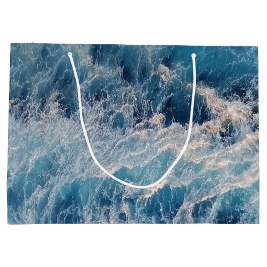 Ocean Blue Waves Groot Cadeauzakje (Achterkant)