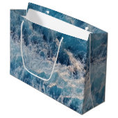 Ocean Blue Waves Groot Cadeauzakje (Voorkant Gekanteld)