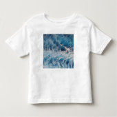 Ocean Blue Waves Kinder Shirts (Voorkant)