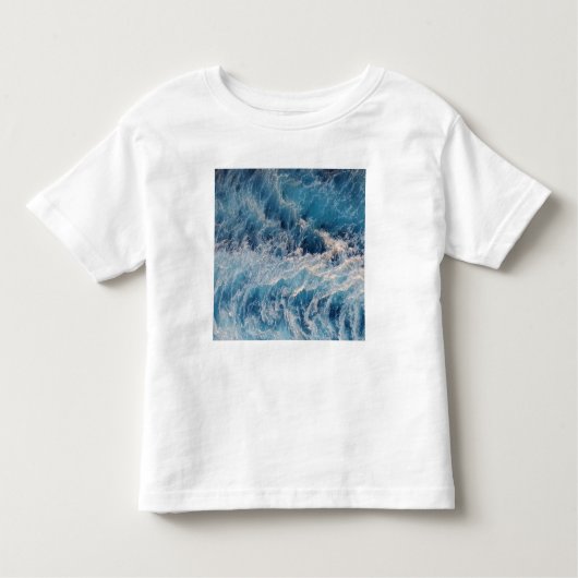 Ocean Blue Waves Kinder Shirts (Voorkant)