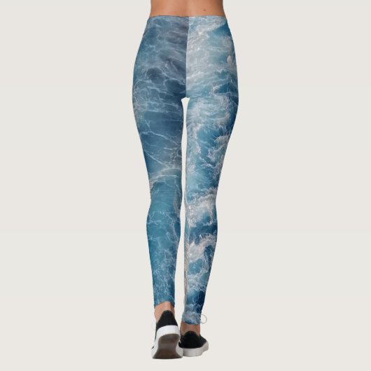 Ocean Blue Waves Leggings (Achterkant)
