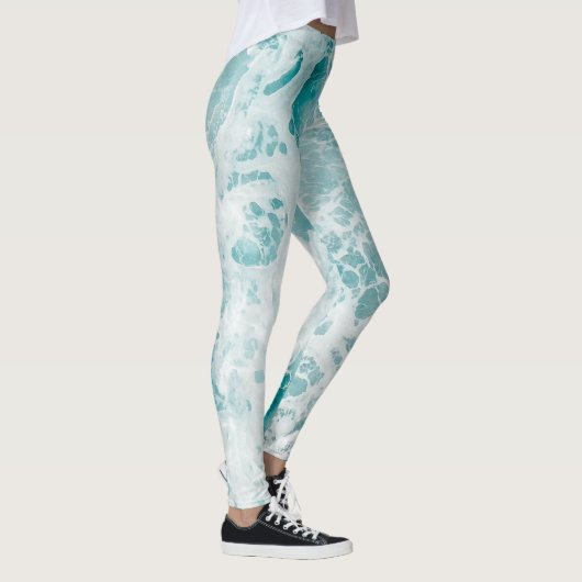 Ocean Blue Waves Leggings (Rechts)