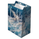 Ocean Blue Waves Medium Cadeauzakje (Voorkant Gekanteld)