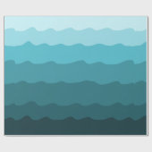 Ocean Blue Waves Minimale Beach Vibes Cadeaupapier (Vlak)