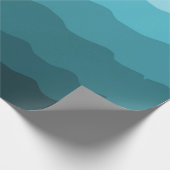 Ocean Blue Waves Minimale Beach Vibes Cadeaupapier (Hoek)