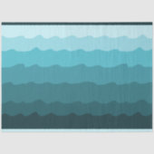 Ocean Blue Waves Minimale Beach Vibes Decoupage Tissuepapier (Voorkant)