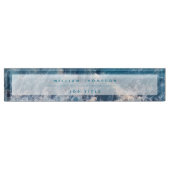 Ocean Blue Waves Naambordje (Voorkant)