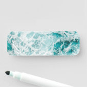 Ocean Blue Waves Naamplaatje (In situ)