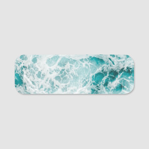 Ocean Blue Waves Naamplaatje